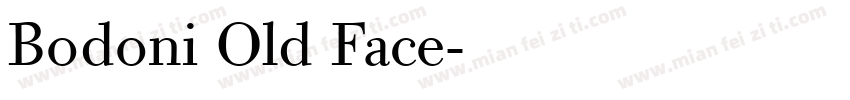 Bodoni Old Face字体转换